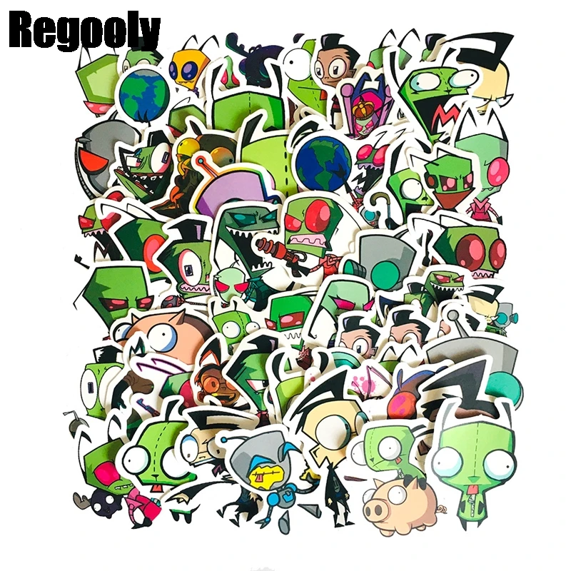 

50pcs Invader Zim Stickers paster Cartoon characters anime movie funny decals scrapbooking phone laptop waterproof decorations