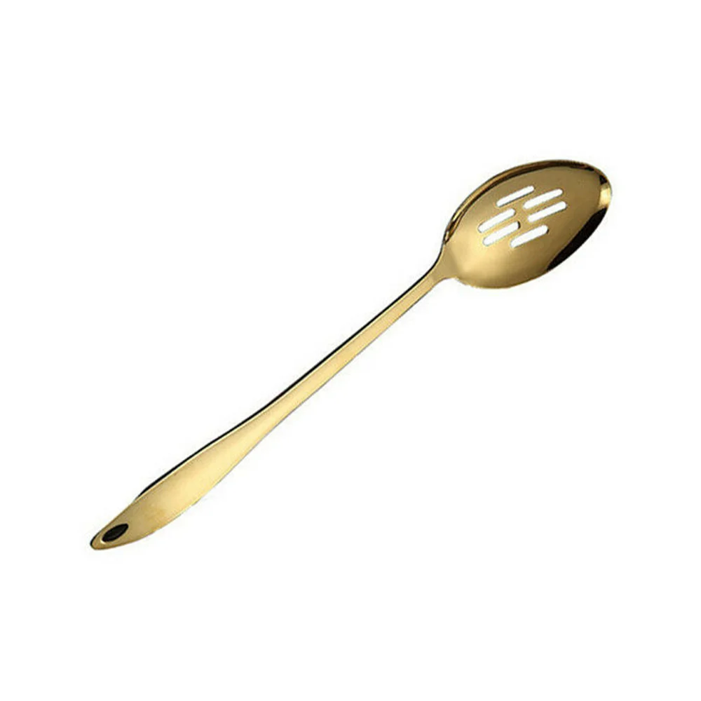 

4 Different Kitchen Golden And Useful Stainless Steel Cooking Utensils Tools Spoon Titanium-Plated Series Kitchenware Set