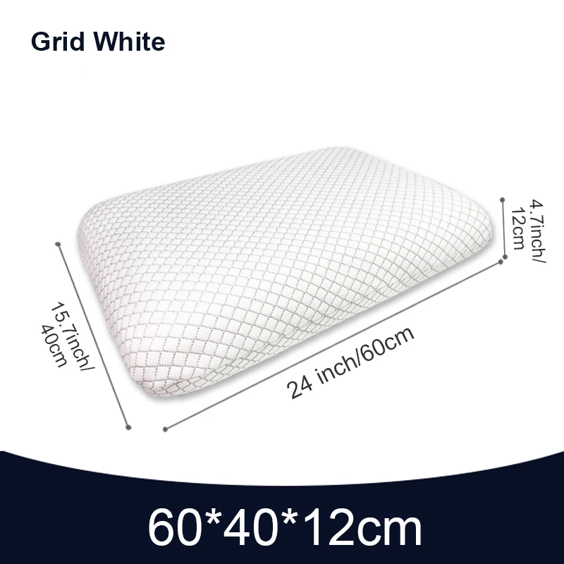 Grid Cover Силиконовые гелевые подушки из пенного каучука с эффектом памяти, подушка для шеи с охлаждением льда, Ортопедическая подушка для лечения шейного позвонка - Цвет: Grid Cover
