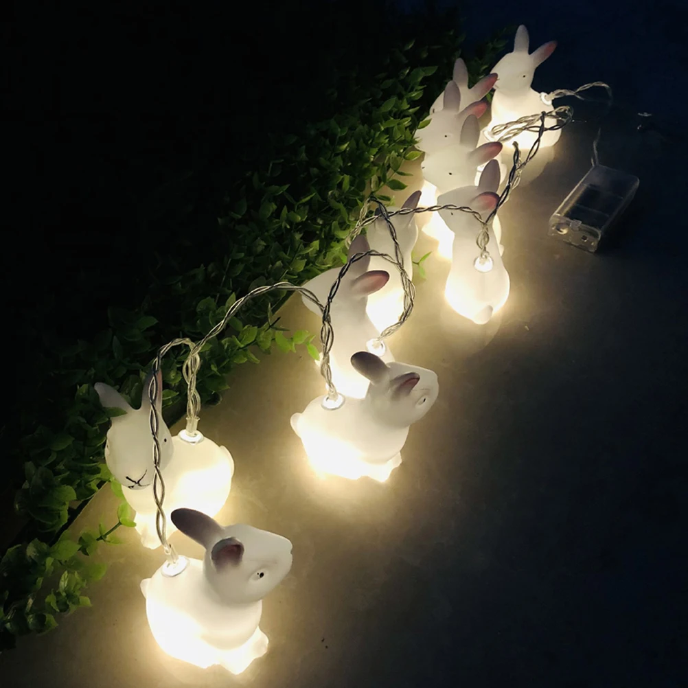 1.5 Meter 10 LED Easter Bunny Rabbit Decoration Garden String Lights Lamp Holiday Decorative Ornament For Home Party | Дом и сад