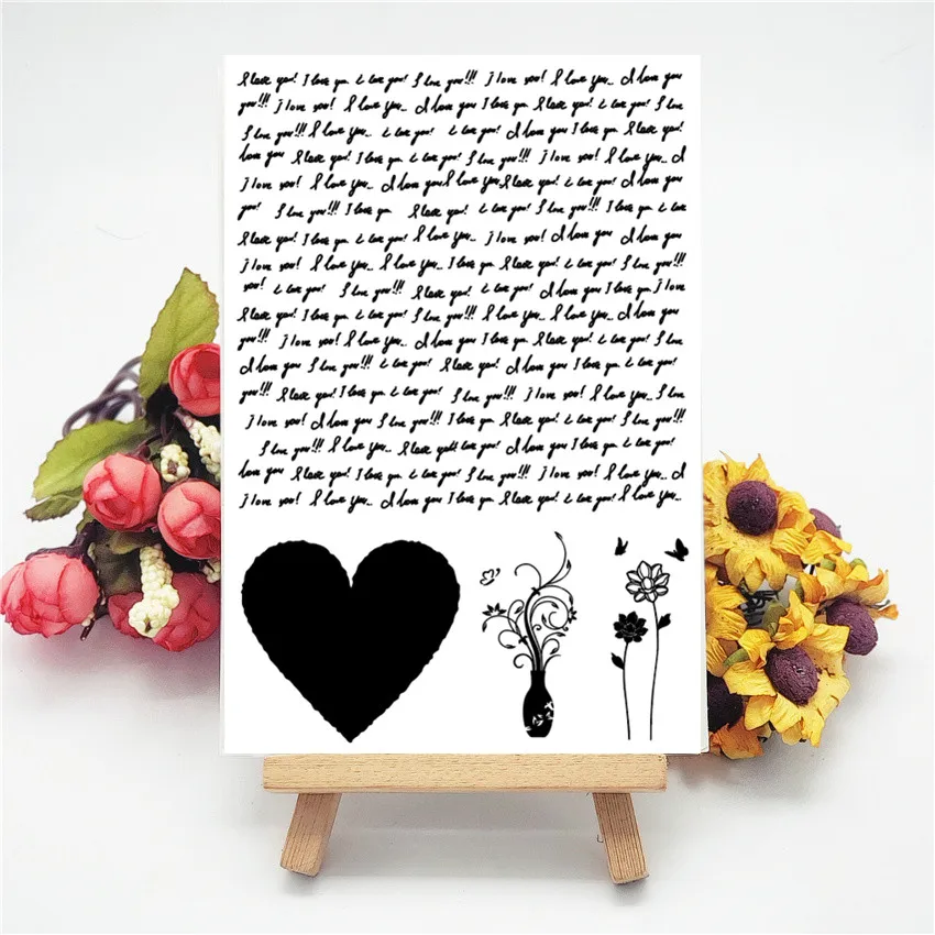 11x16 см любовь поэзия прозрачный печать прозрачные наклейки силиконовый валик для