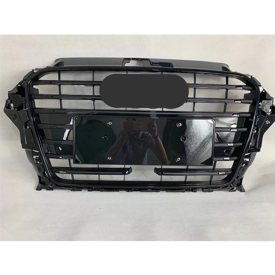 Глянец черный бампер решетка автомобиля передний Гриль сетка капот центр