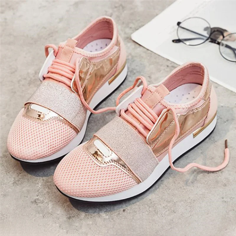

Women Sneakers PU Leather Ladies Platform Flat Lace Up Casual Shoes Woman Trainers Casual Shoes Fashion Female Footwear