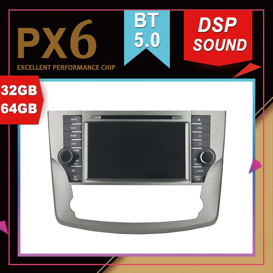 Автомобильный мультимедийный GPS PX6 с отличными характеристиками Android 9 0 для Toyota