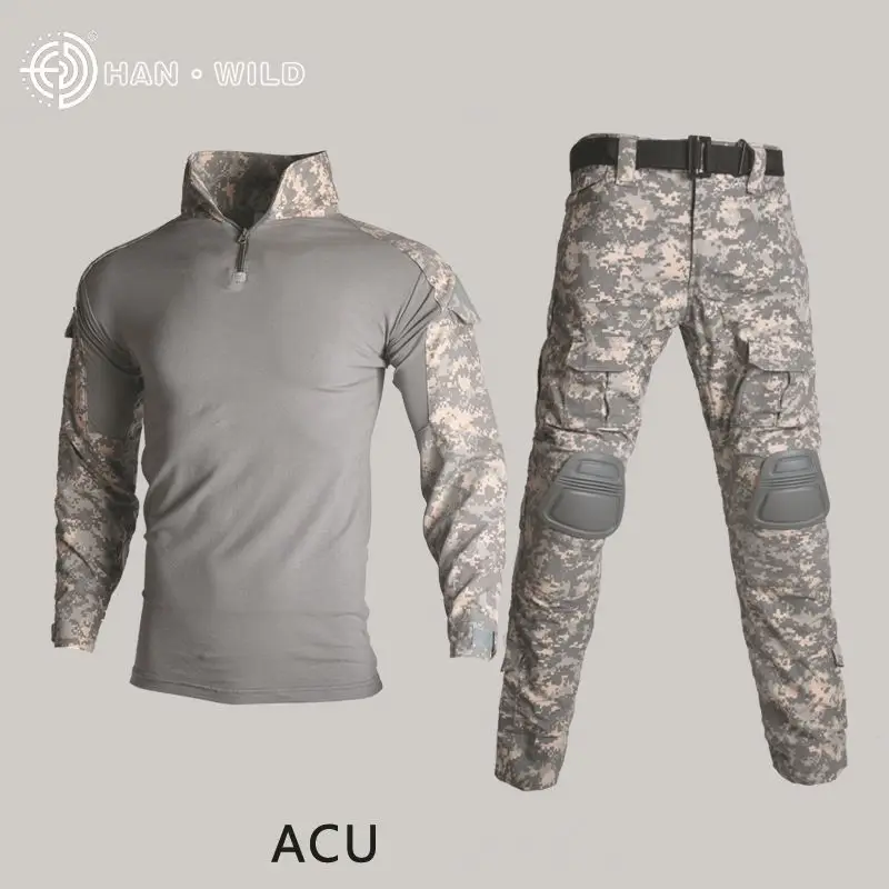 Tactical Camouflage Ghillie Suit Hunting Outdoor Paintball Air Gun Shirt + Pants Army Combat Training Hunting Suit Men's images - 6