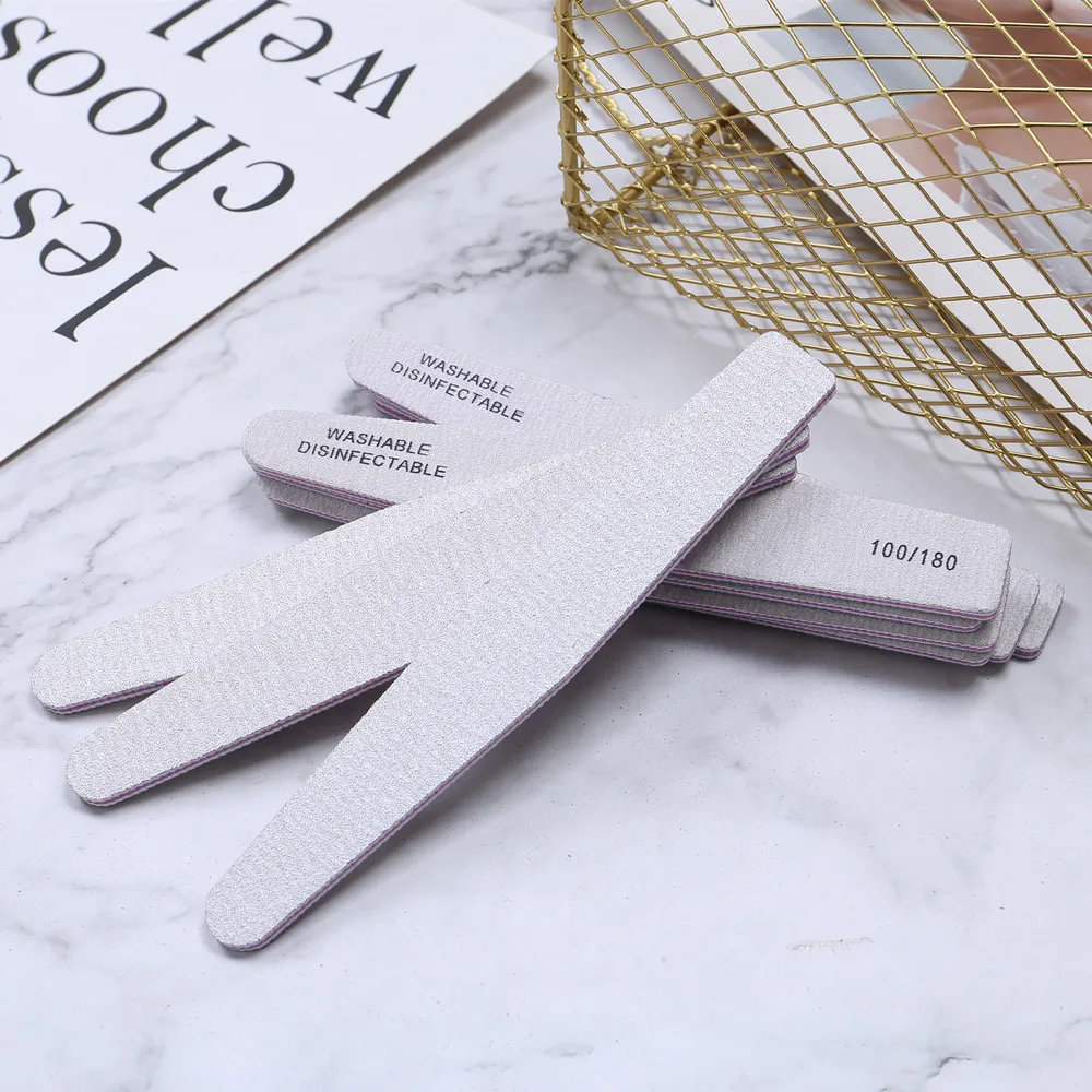 Набор профессиональных шлифовальных пилок для ногтей набор из 10 шт./лот серого