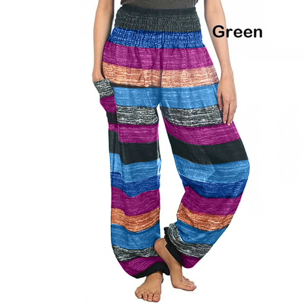 

Women Striped Printed High Waist Sexy Loose Pants Trousers Casual Pants