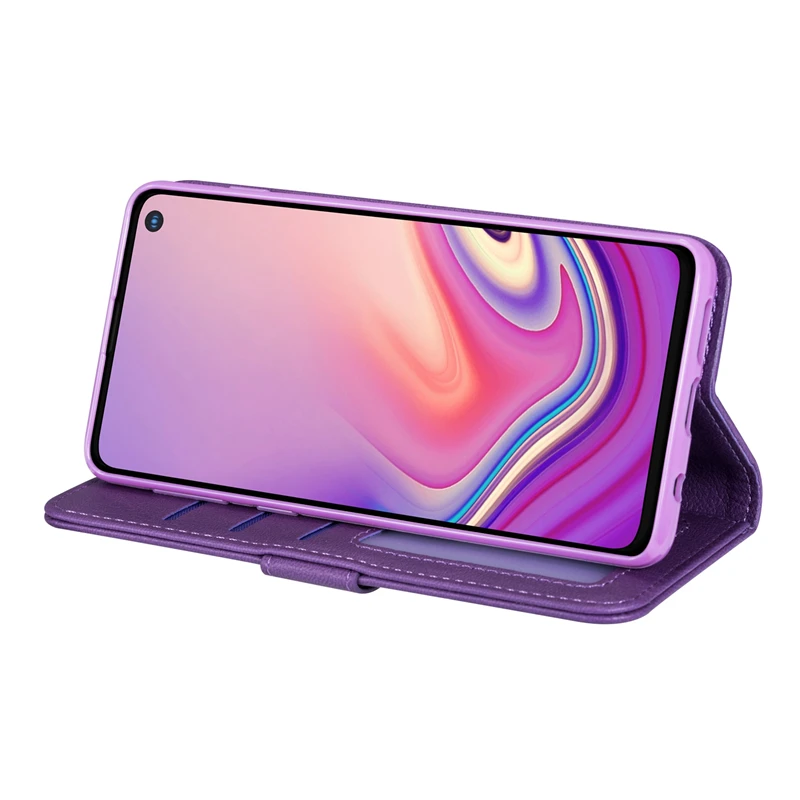 Роскошный чехол кошелек из телячьей искусственной кожи на молнии для Samsung Galaxy S10 S9