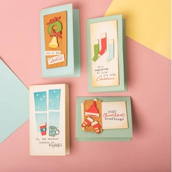 

Рождественский костюм металлическая высекальная штамповка Новое поступление 2021 Сделай Сам формы для скрапбукинга изготовления бумаги реж...