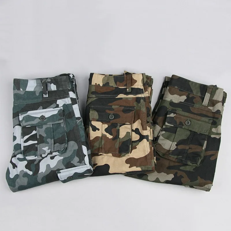 

Men's sport pants hiking trekking pants Camouflage Jogger Pant Tactical Military Trousers Casual Loose Multi Pockets Large Size