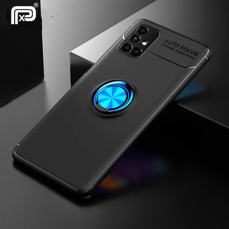 Чехол для Samsung Galaxy M51 магнитный держатель с кольцом мягкий силиконовый чехол EU