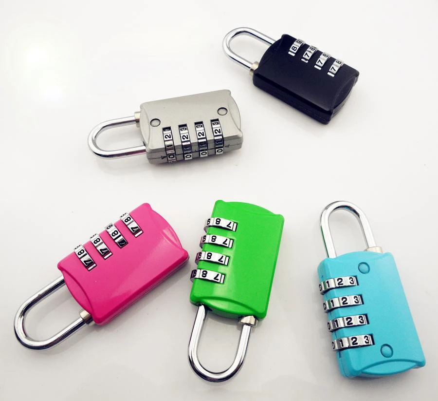 Металлический 4 набора цифр Пароль Замок Комбинация чемодан Чемодан кодовый