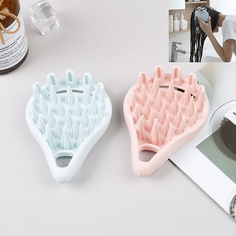 

Ручная силиконовая расческа для волос, Массажная щетка для тела и головы, Массажная щетка для душа, массажер для волос, щетка для чистки воло...