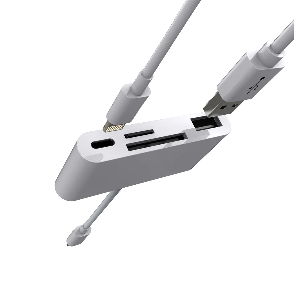 Четыре-в-одном для мобильного телефона USB2.0 кард-ридер подходит для Камера планшет устройство для считывания с tf-карт с зарядным устройством