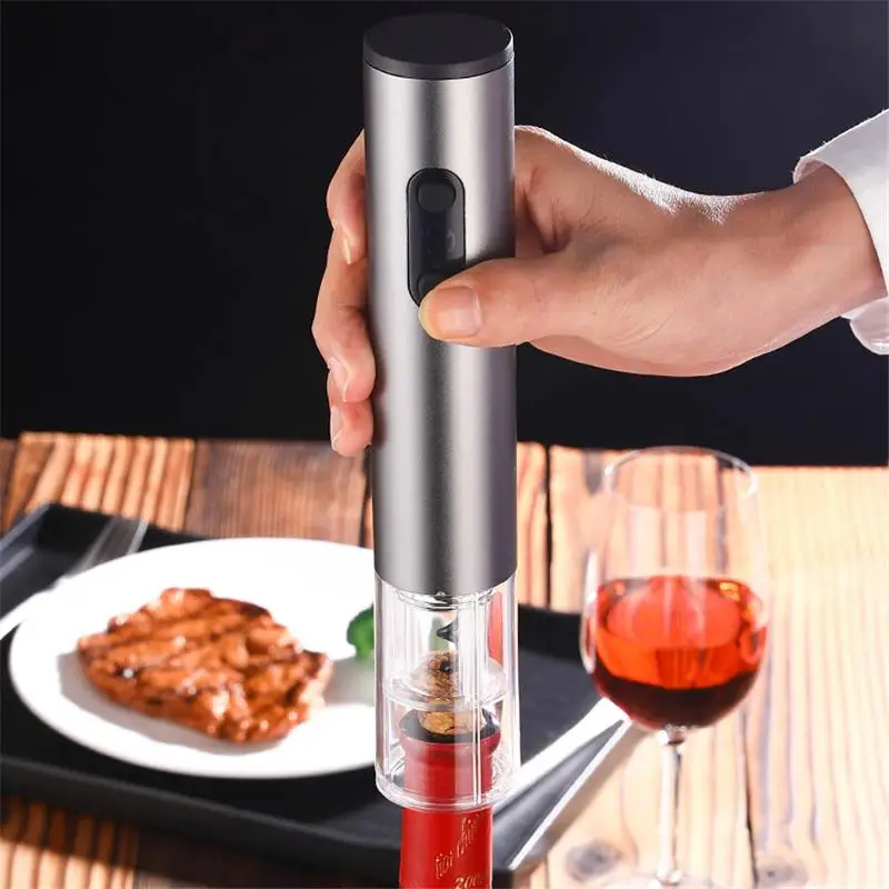 automatic bottle opener electric red wine openers stopper wine corkscrew foil cutter cork out tool kitchen accessories gadgets free global shipping