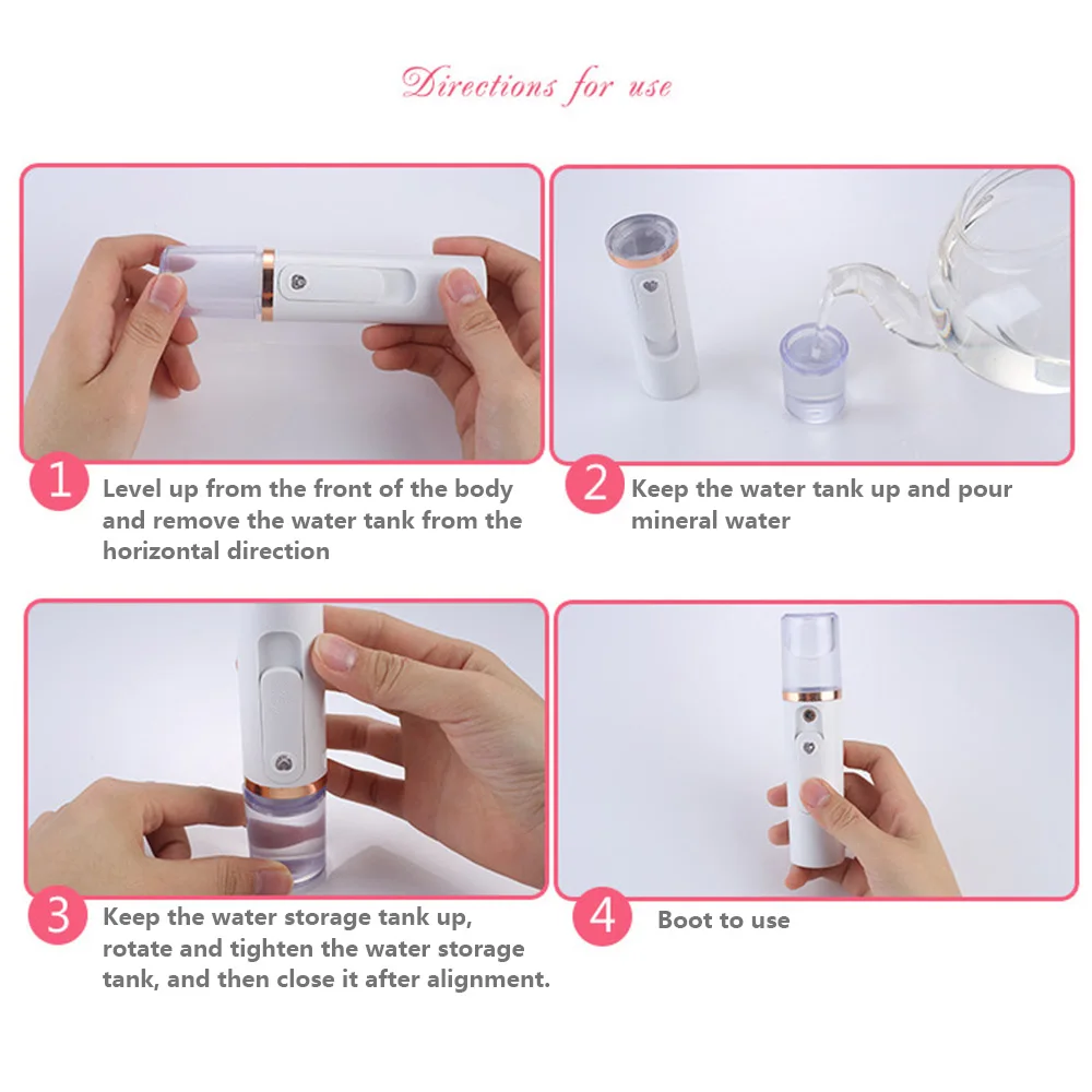 Портативный маленький увлажнитель USB перезаряжаемый портативный счетчик воды