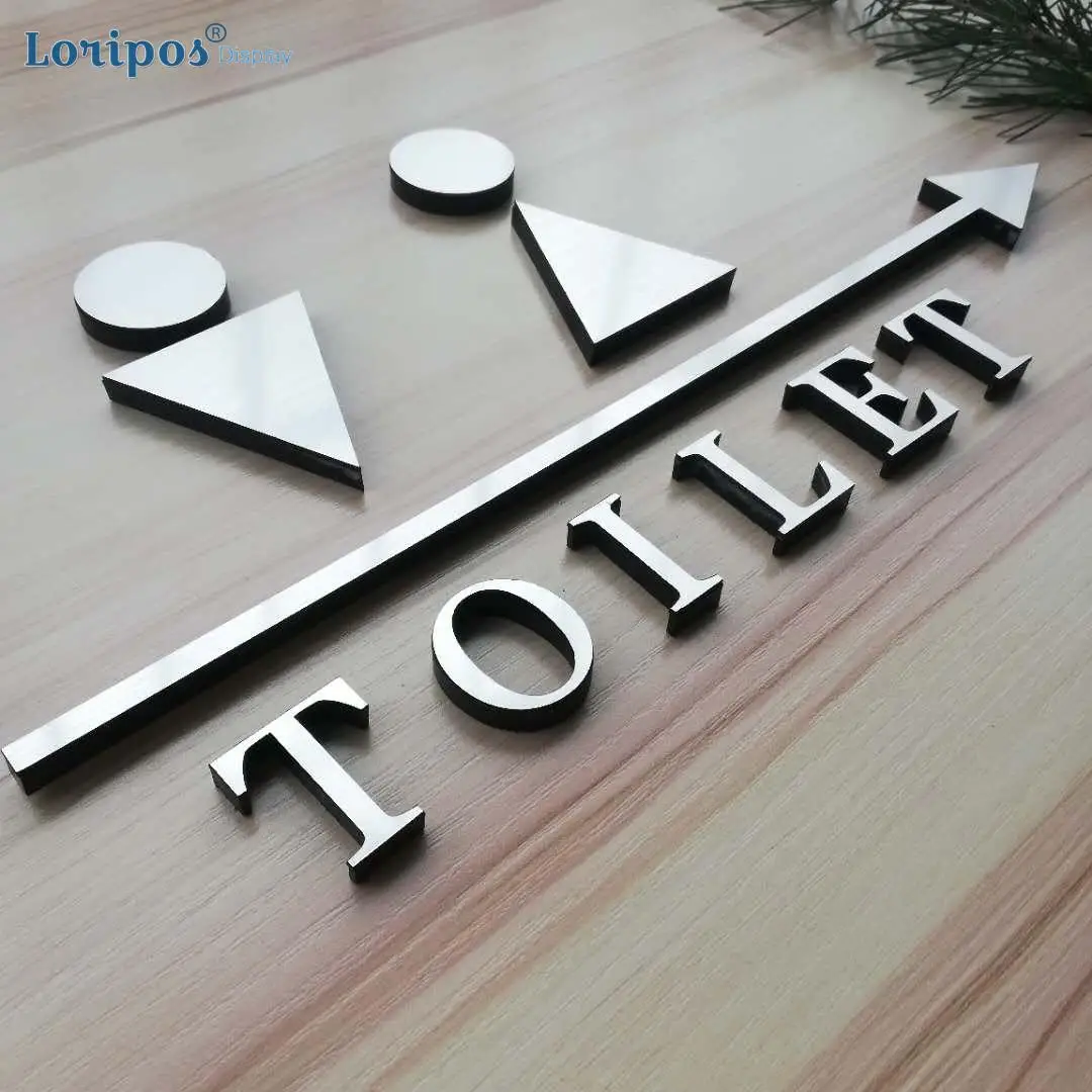 Подгонянные поддельные металлические мужские и женские настенные бирки для