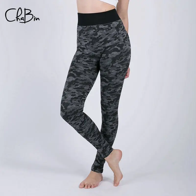 2019 Женские Штаны Для Йоги камуфляжные леопардовые спортивные Леггинсы пуш-ап