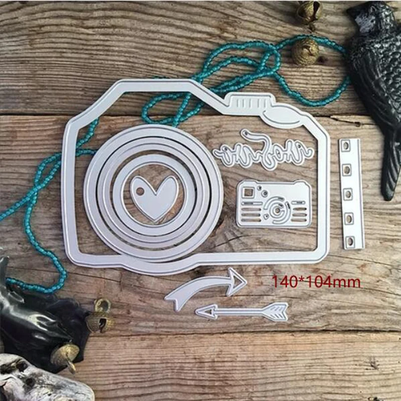 

Мультяшные камеры штампы металлические штампы трафареты для «сделай сам» Скрапбукинг декоративное тиснение ремесленный шаблон штамп набо...