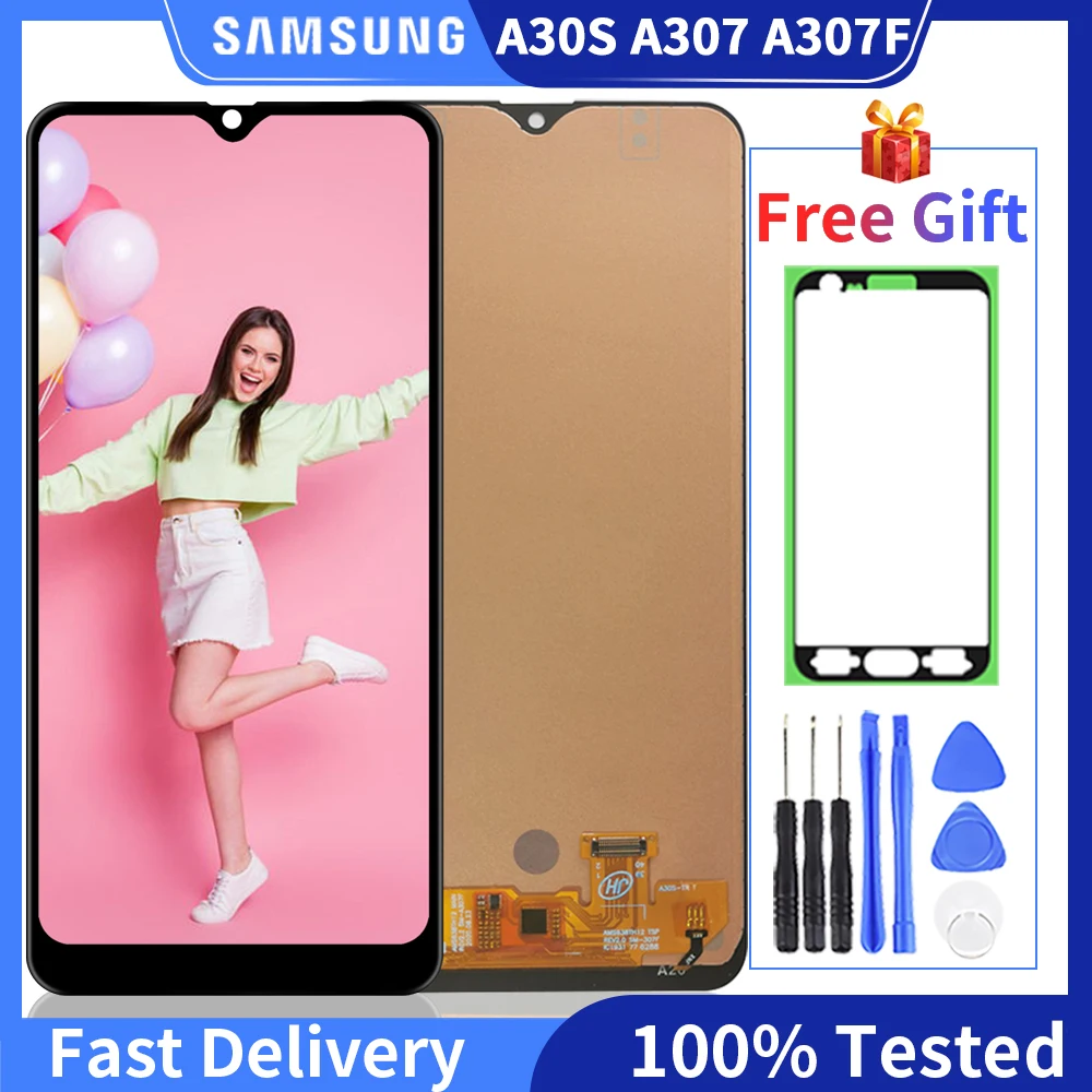 100% протестированный хорошо работающий ЖК дисплей для Samsung Galaxy A30S A307 A307F SM AA307F