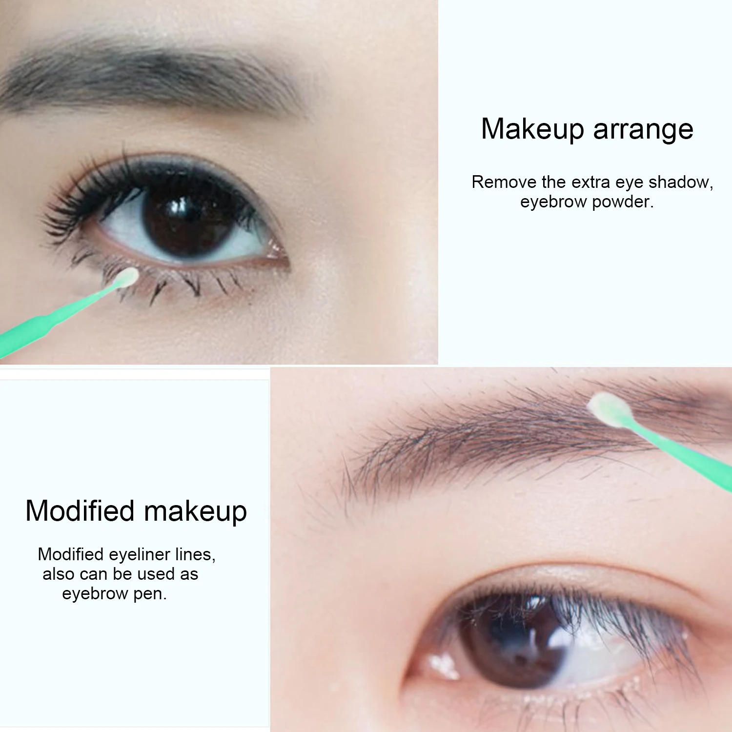 400 шт Одноразовые микро аппликаторы тампоны для наращивания ресниц кисти макияжа