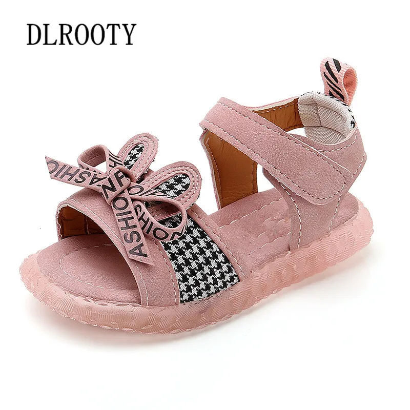 Summer Children Sandals Shoes Girls Bow-knot Cute Princess Kids Party Fashion Beach Leather Toddler Baby Breathable