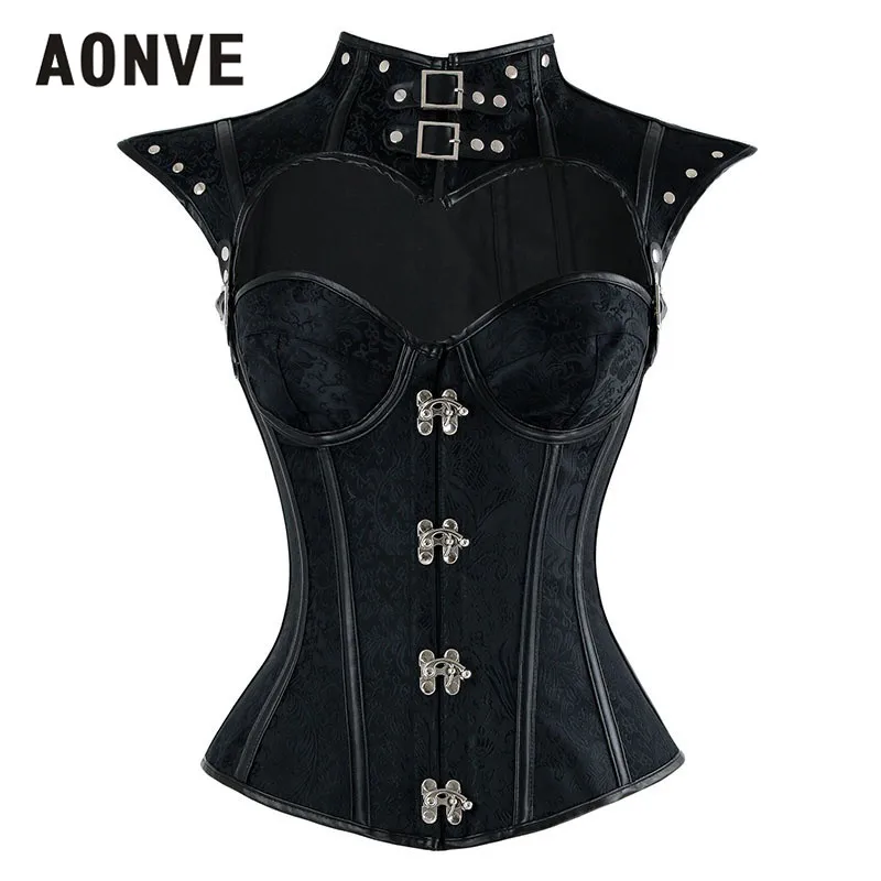 Корсет Aonve в стиле стимпанк готический фиолетовый розовый сексуальный Бюстье