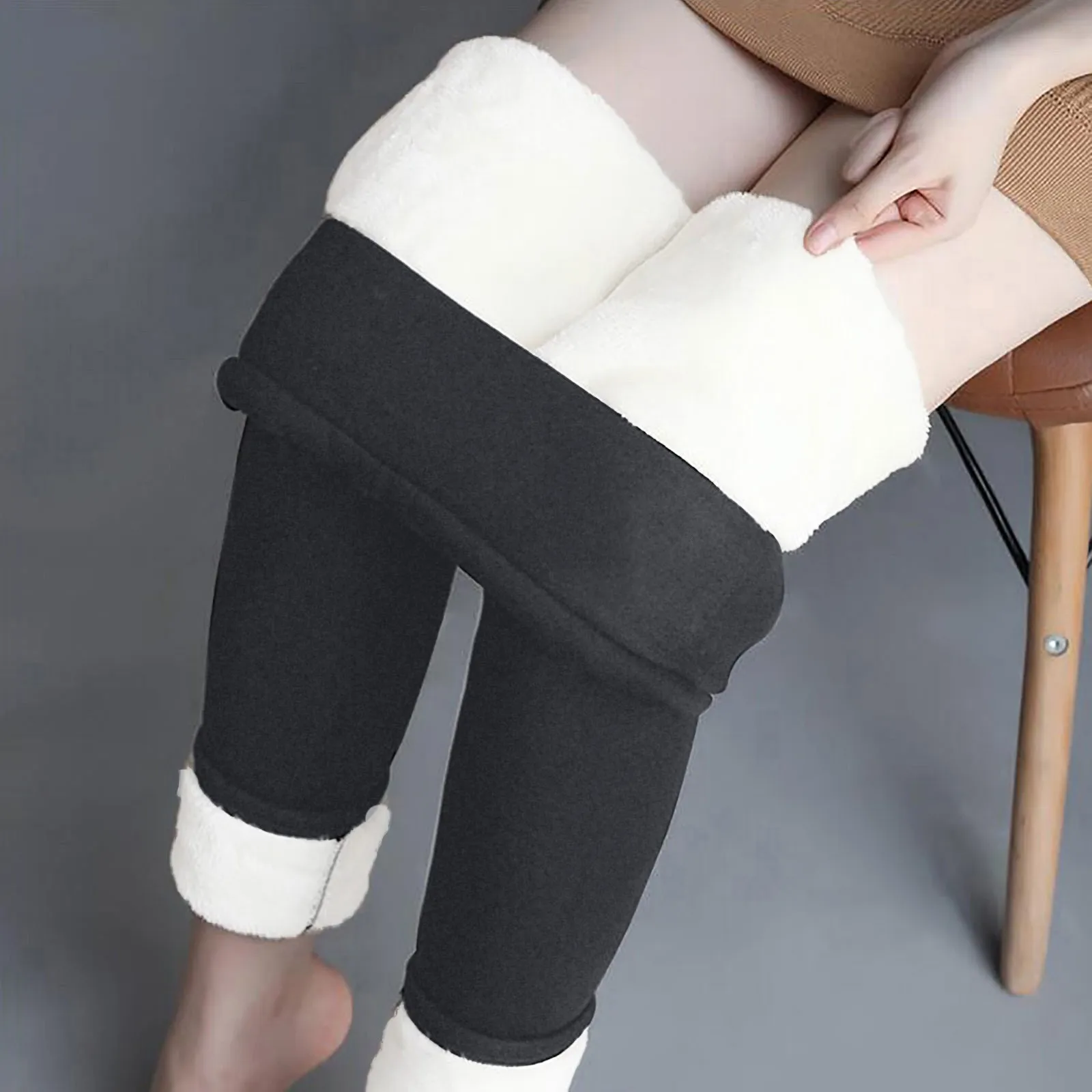 

Winter Women Leggings Velvet Warm Pants Hight Large Size Waist Leggings Women Solid Color Legging Comfortable Keep Warm Stretchy
