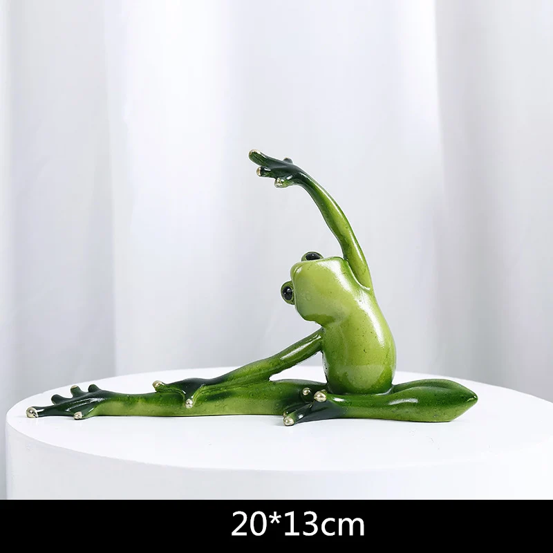 Press Leg Frog VILEAD больше размеров смолы Йога фигурки лягушек скандинавский сад ремесленные украшения крыльцо магазин украшение с животными для дома аксессуары - Цвет: Press Leg Frog