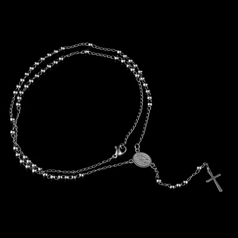 CHUKUI женские Молитвенные Четки ожерелье 3 мм из нержавеющей стали золотистые и