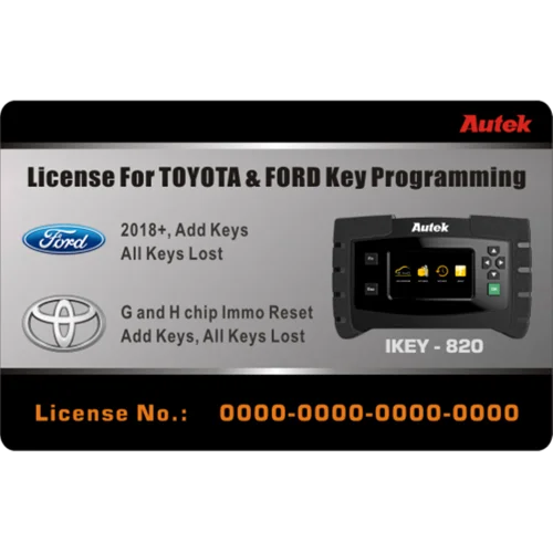 Лицензионная плата Autek IKEY820 для Ford 2018 + и Toyota G H программирование всех