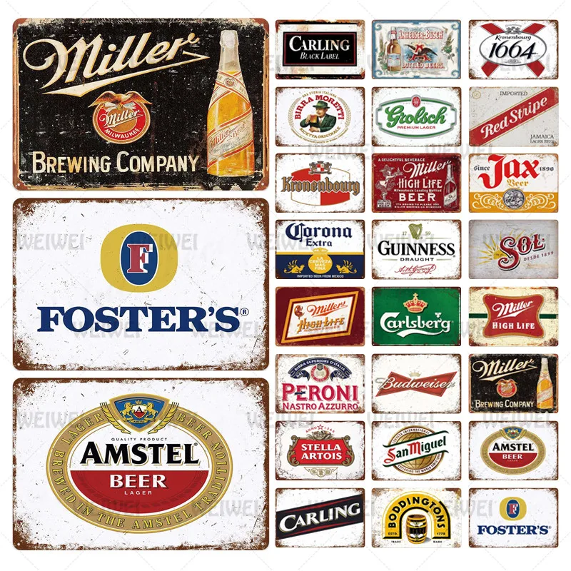 

Пива металлический знак доска Металл Винтаж жестяной знак паба металлическая пластина Настенный декор для Бар Паб Club человек пещера декора...