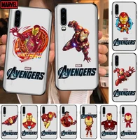2021 cool iron man anime transparent clear phone case for huawei honor 20 10 9 8a 7 5t x pro lite 5g etui coque hoesjes comic