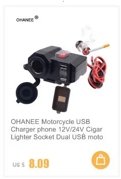 OHANEE moto rcycle USB зарядное устройство для телефона 12 В/24 В разъем прикуривателя Dual USB moto зарядное устройство светодиодный вольтметр Водонепроницаемый автомобильный стиль