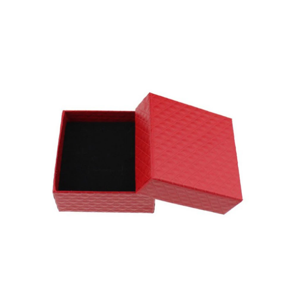 

Square Jewelry Gift Box Solid Color Ring Necklace Earring Bracelet Paper Boxes Diamond Pattern Boxes Fashion Jewelry Accessories