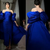 thinyfull royal blue longtrain evening dress sweetheart strapless long train formal night prom party gowns vestidos de novia