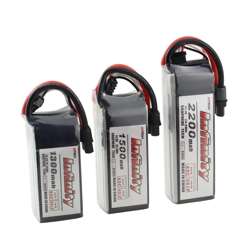 Infinity LiPo Batteries 2S 3S 4S 550mAh 650mh 2200mAh 85C XT30 Connector SY60 XT60 Plug для радиоуправляемого FPV