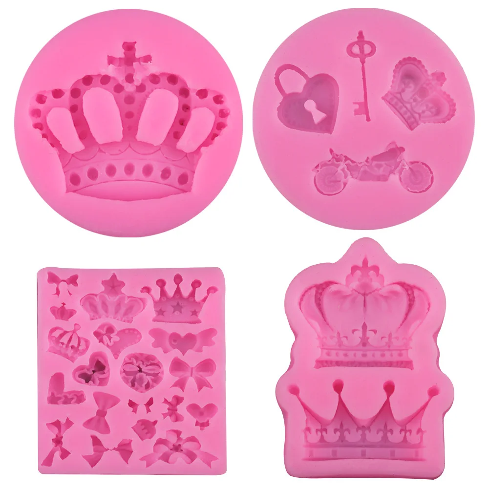 

Silicone Cake Mold DIY Crown Shape Fondant Chocolate Ice Tray Clay Mould Maker Kitchen Baking Decoration Tools Gadget Utensils