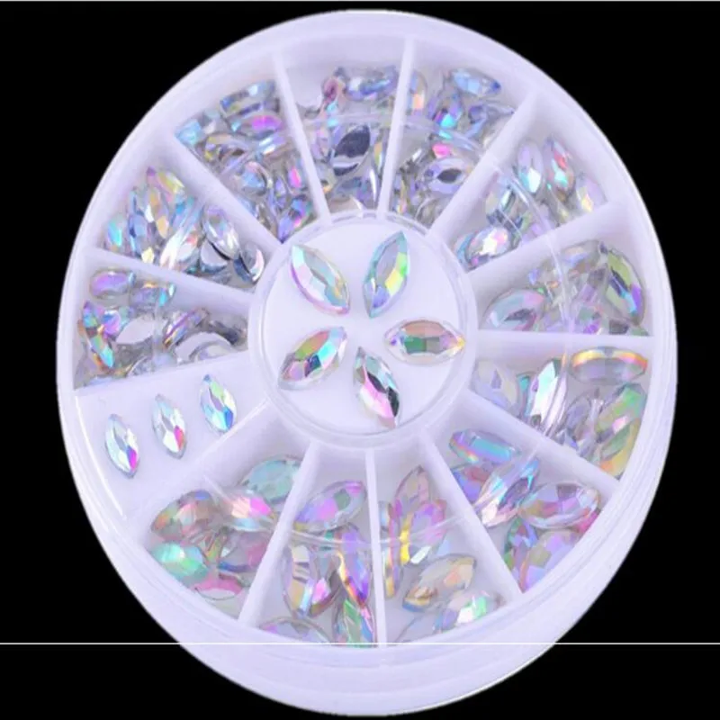 Кристалл AB 3D дизайн ногтей Стразы драгоценные камни с плоским низом DIY украшения
