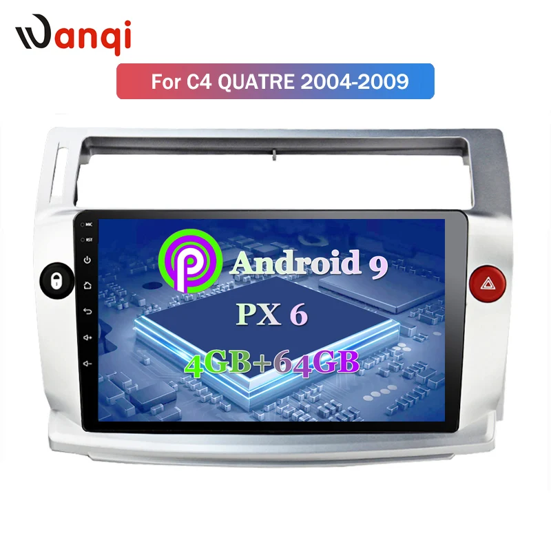 4G + 64G Android 9 0 Автомагнитола для Citroen C4 C Triomphe Quatre 2004 2009 Автомобильный dvd плеер
