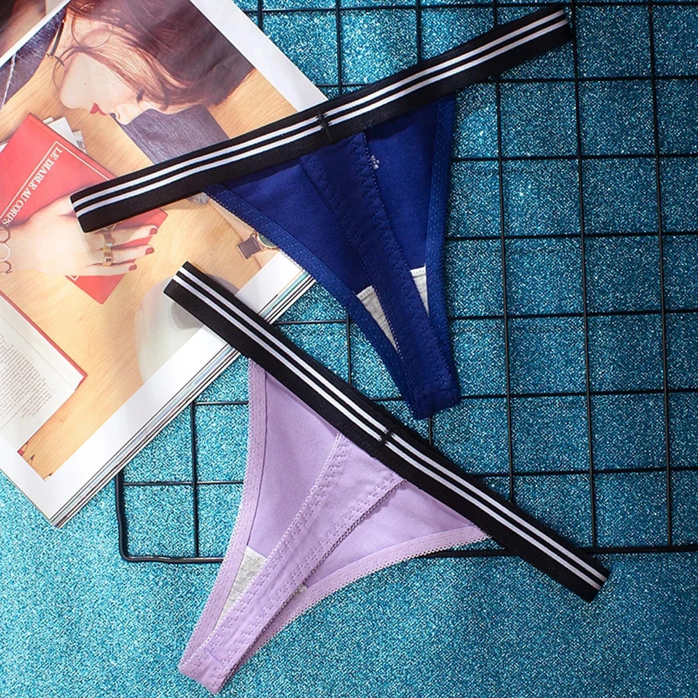 

Sexy Lace Thong underwear women G-string Lady Panties Low-Rise T-back 100%Pure cotton Lingerie Seamless High-Style