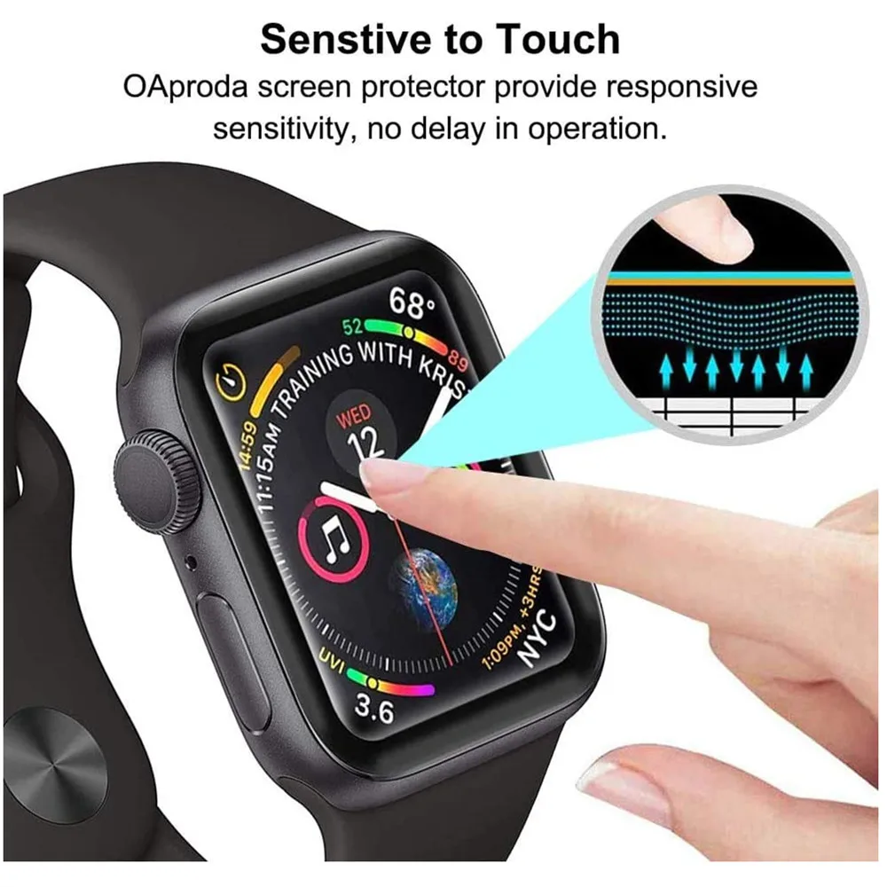 

waterproof screen protector for apple watch 5 4 3 38MM 40MM 44MM 42MM (Not Tempered Soft glass) film for Iwatch 4/5/6/SE