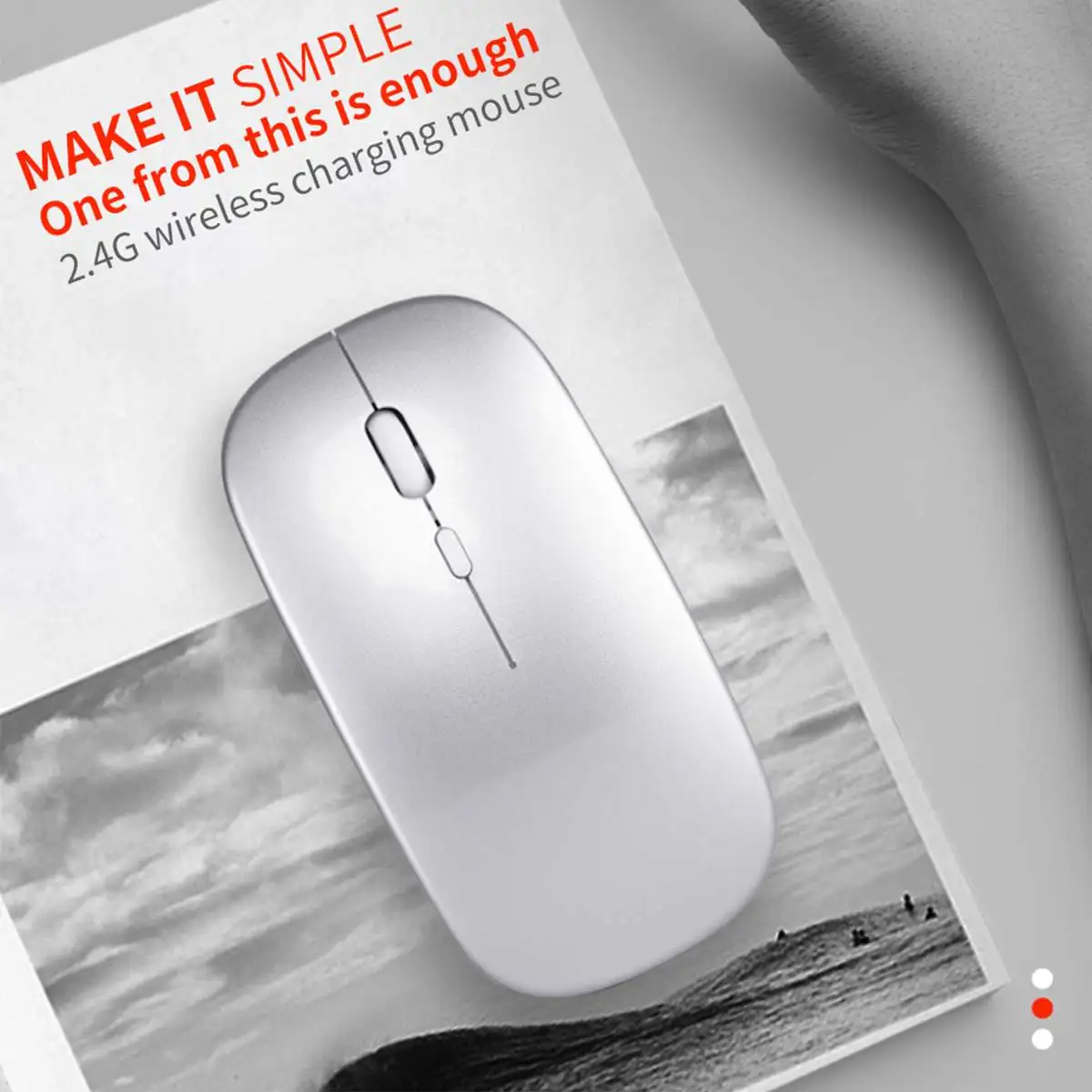 Новая Бесшумная Беспроводная оптическая мышь с bluetooth 2 4G бесшумная мини-мышь для