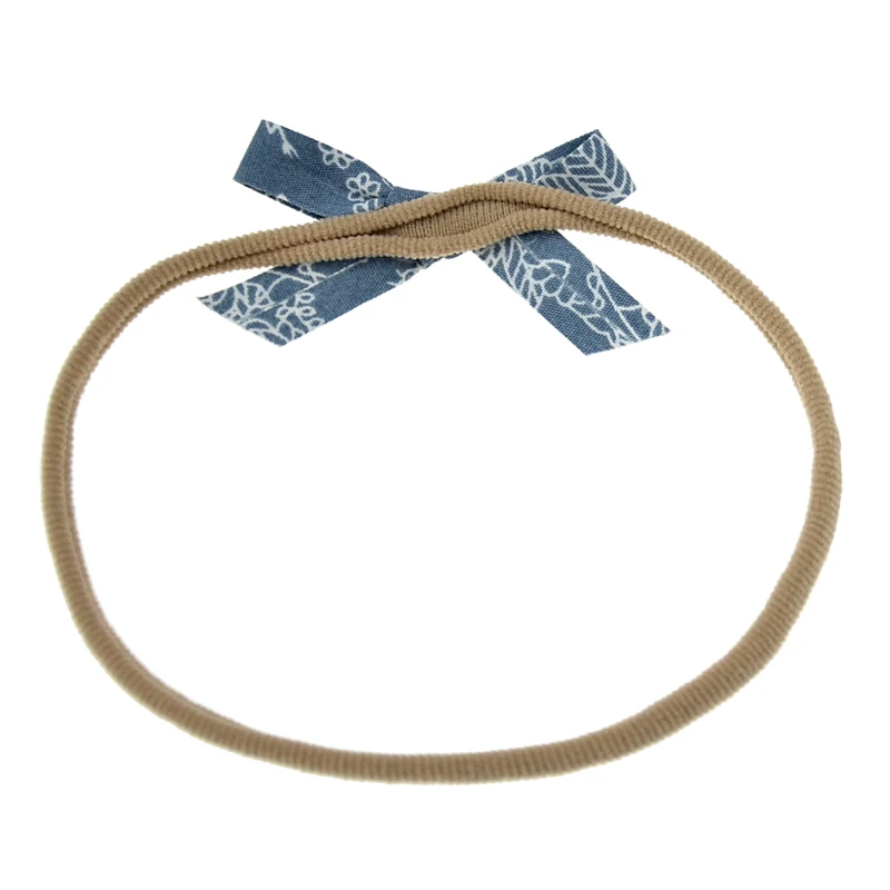 Милая нейлоновая повязка на голову с бантом для новорожденных эластичная