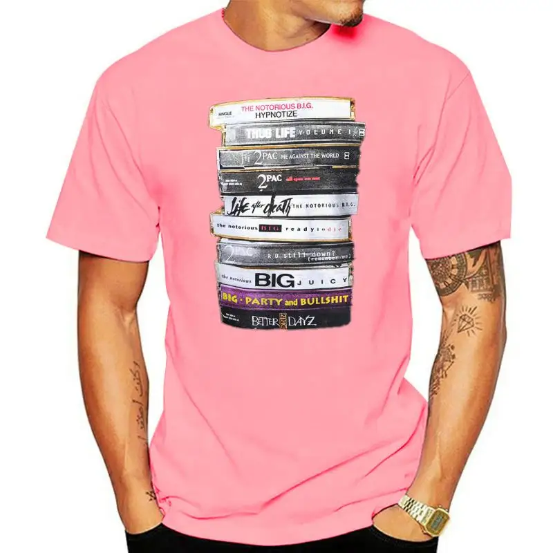 

Biggie 2Pac ленты Известный большой Тупак Легенда Черная Мужская футболка