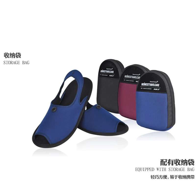 2020 Portable Folding Hotel Slippers Women Travel Goods Non-disposable Sweat-absorbent Breathable Lightweight Hotel Shoes Men