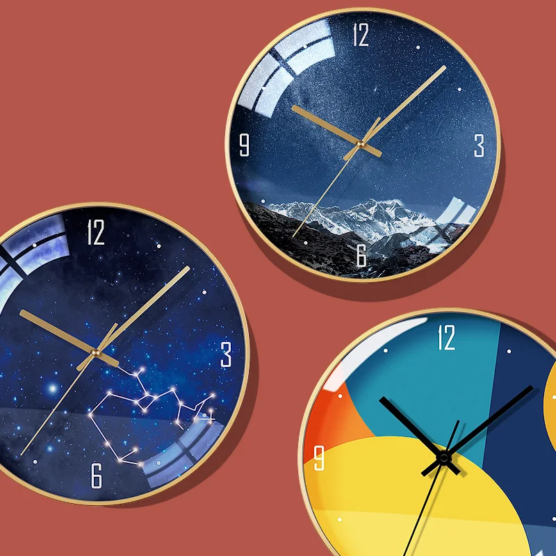 Large Mute Wall Clock Nordic Living Room Mechanism Watch Relojes Madera Pared Home Decoration Modern Design DD55WC | Дом и сад