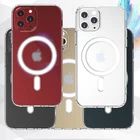 Магнитный Прозрачный чехол для iPhone 12 Mini, 11 Pro Max, SE2020, XR, XS, X, 8, Huawei P40 Pro