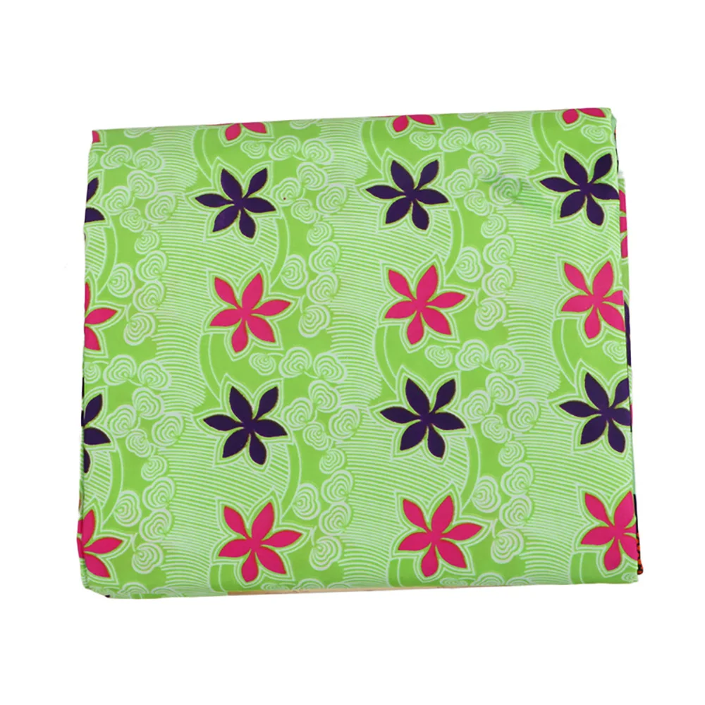 1 ярд Африканский воск с принтом в виде листьев 100% полиэфирная восковая ткань