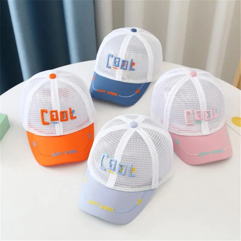 

2021 Cotton letter cool embroidery mesh Casquette Baseball Cap Adjustable Snapback Hats for child boy and girl 180